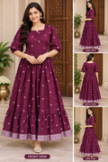NARAYANPET TRADITIONAL FROCKS WITH BEAUTIFUL HANDLOOM BORDER