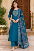 BEAUTIFUL GREEN 3 PIECE KURTI