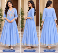 SKY BLUE PREMIUM STYLISH FROCK WITH A BEAUTIFUL DESIGN STYLISH WEAR