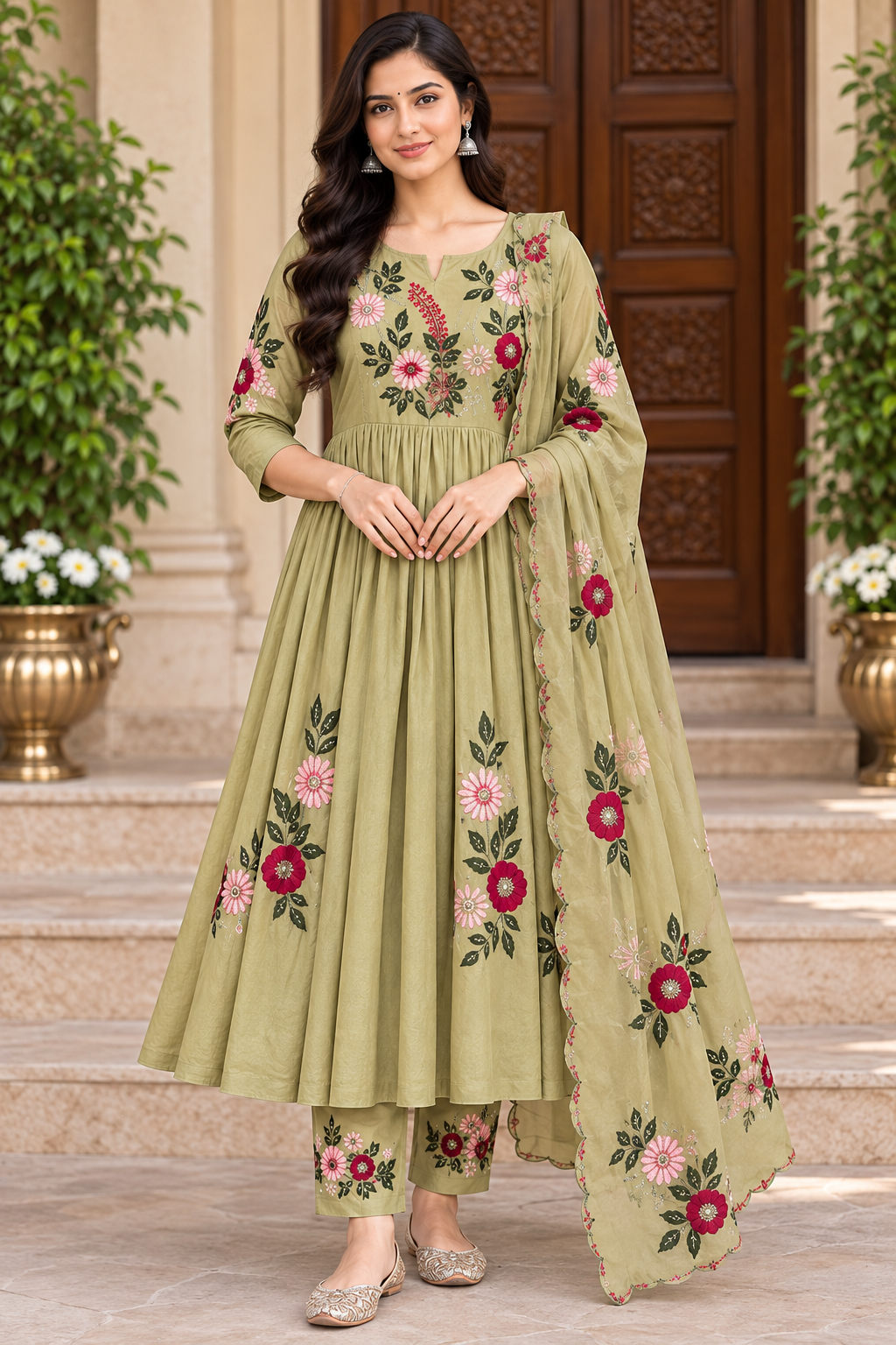 PREMIUM SIMPLE TRENDY 3 PEICE KURTHI