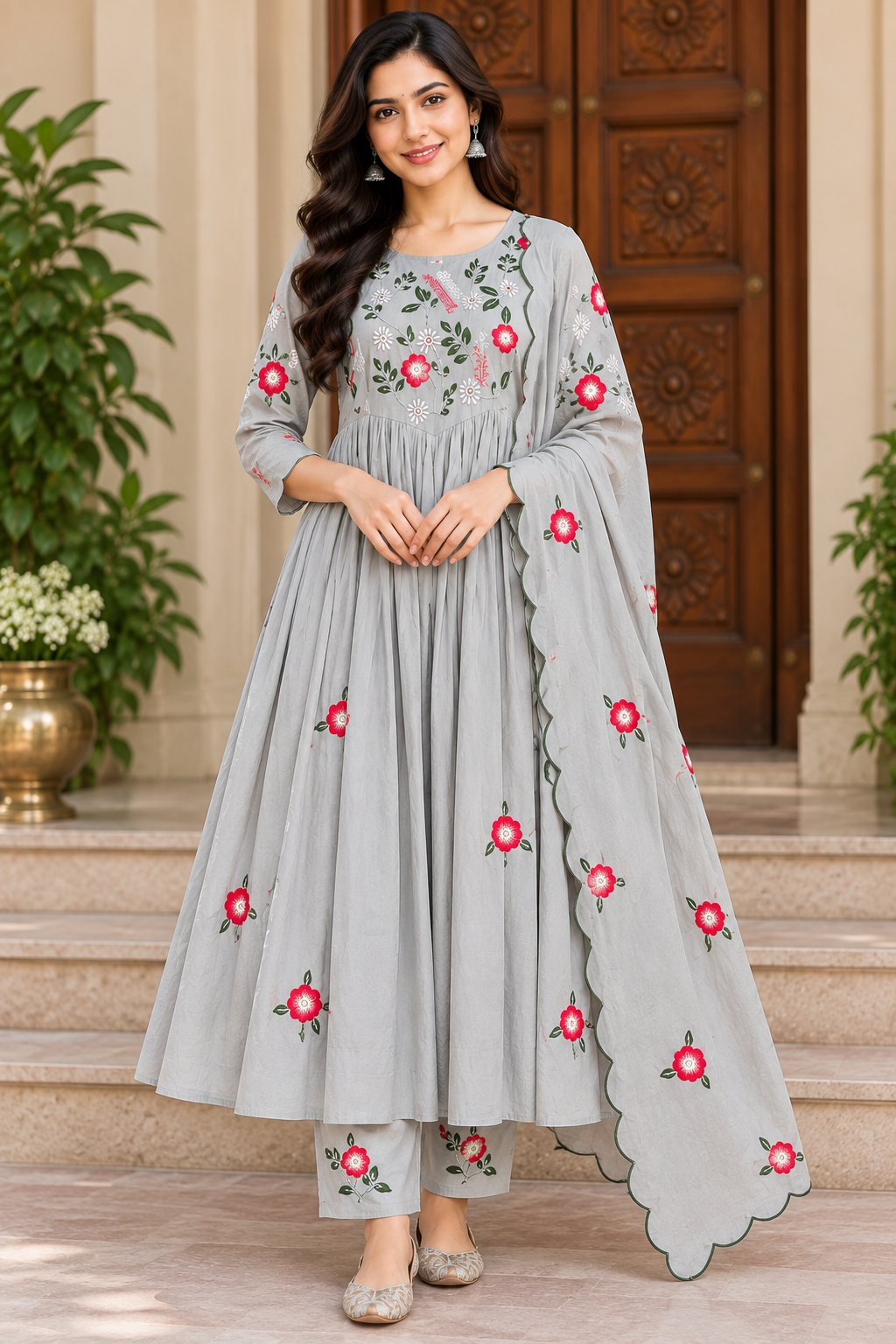 PREMIUM SIMPLE TRENDY 3 PEICE KURTHI
